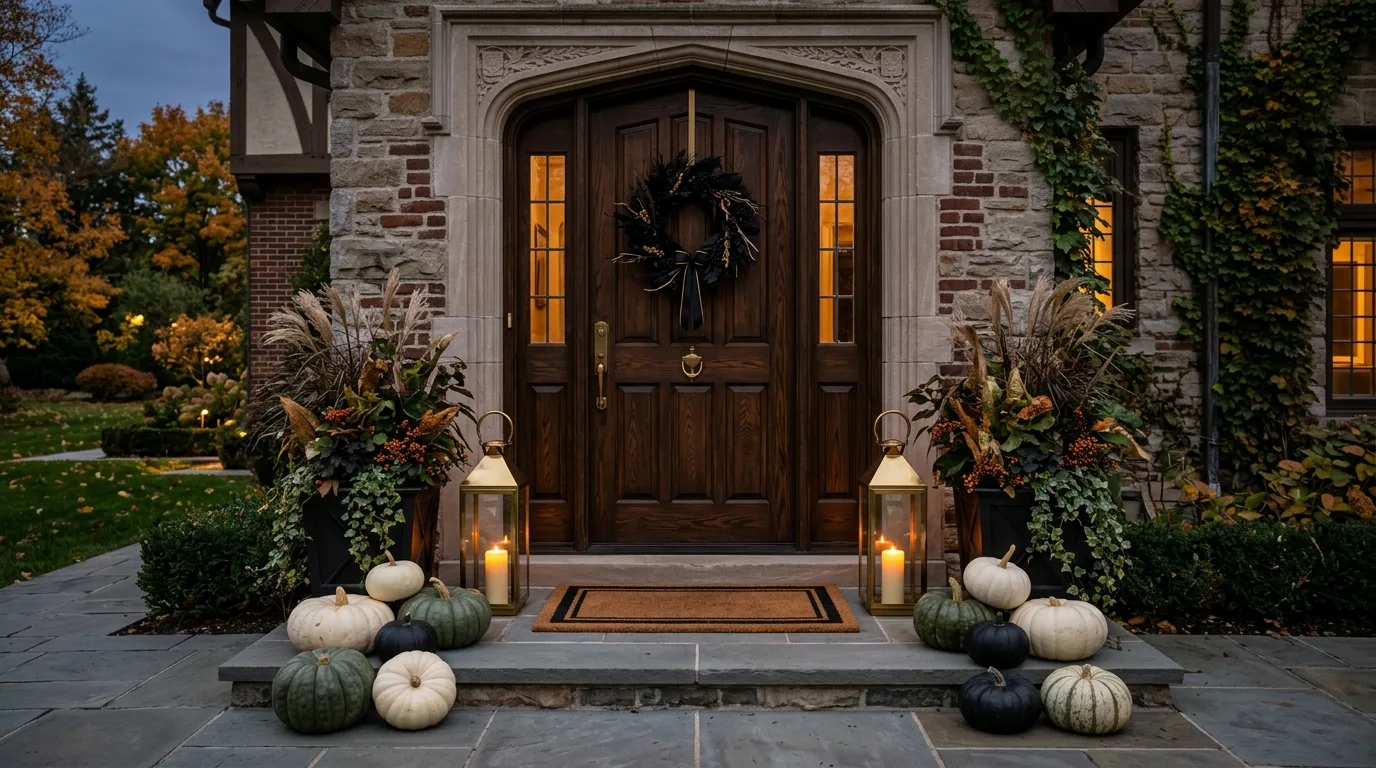 Bring in black accents with more intention inspiration for an elegant Halloween interior.